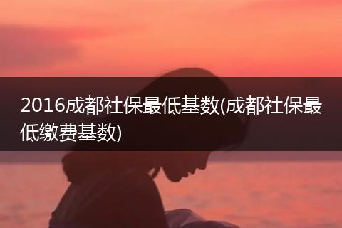 2016成都社保最低基数(成都社保最低缴费基数)