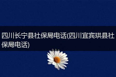 四川长宁县社保局电话(四川宜宾珙县社保局电话)