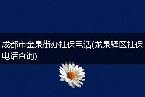 成都市金泉街办社保电话(龙泉驿区社保电话查询)