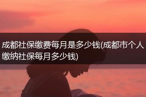成都社保缴费每月是多少钱(成都市个人缴纳社保每月多少钱)