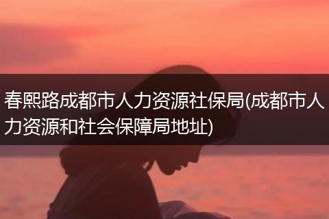春熙路成都市人力资源社保局(成都市人力资源和社会保障局地址)