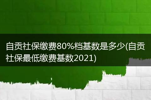 自贡社保缴费80%档基数是多少(自贡社保最低缴费基数2021)