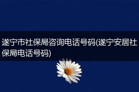 遂宁市社保局咨询电话号码(遂宁安居社保局电话号码)