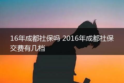 16年成都社保吗 2016年成都社保交费有几档