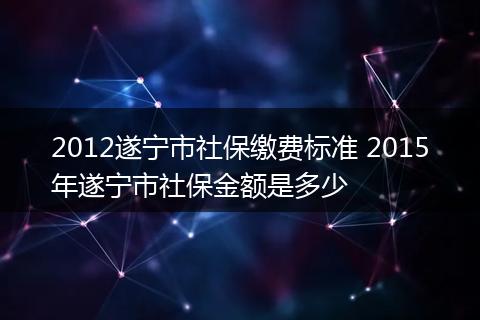 2012遂宁市社保缴费标准 2015年遂宁市社保金额是多少
