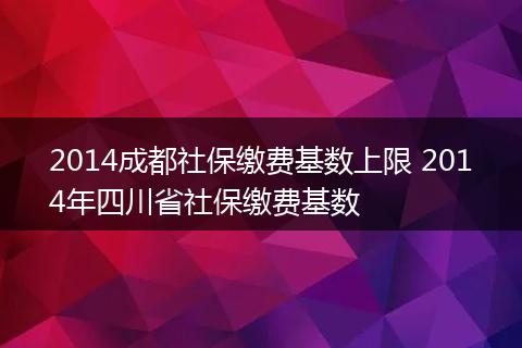 2014成都社保缴费基数上限 2014年四川省社保缴费基数