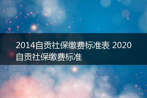 2014自贡社保缴费标准表 2020自贡社保缴费标准