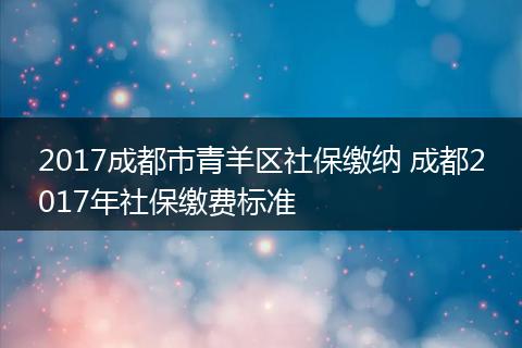 2017成都市青羊区社保缴纳 成都2017年社保缴费标准