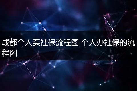 成都个人买社保流程图 个人办社保的流程图