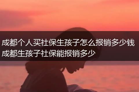 成都个人买社保生孩子怎么报销多少钱 成都生孩子社保能报销多少