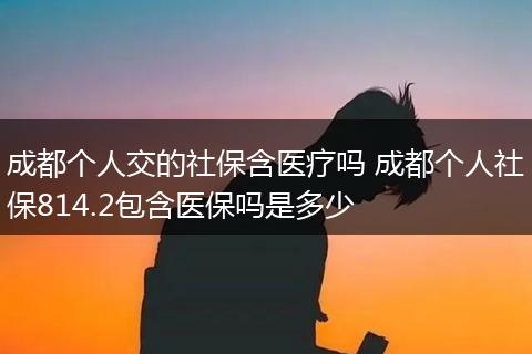 成都个人交的社保含医疗吗 成都个人社保814.2包含医保吗是多少