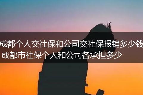 成都个人交社保和公司交社保报销多少钱 成都市社保个人和公司各承担多少