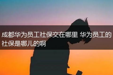 成都华为员工社保交在哪里 华为员工的社保是哪儿的啊