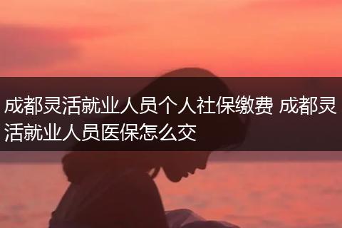 成都灵活就业人员个人社保缴费 成都灵活就业人员医保怎么交