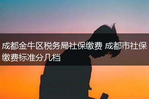 成都金牛区税务局社保缴费 成都市社保缴费标准分几档