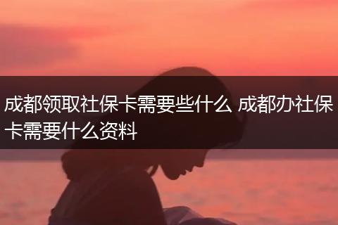 成都领取社保卡需要些什么 成都办社保卡需要什么资料