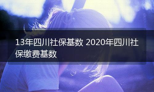 13年四川社保基数 2020年四川社保缴费基数