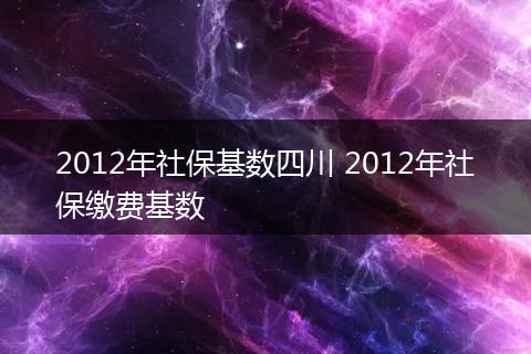 2012年社保基数四川 2012年社保缴费基数