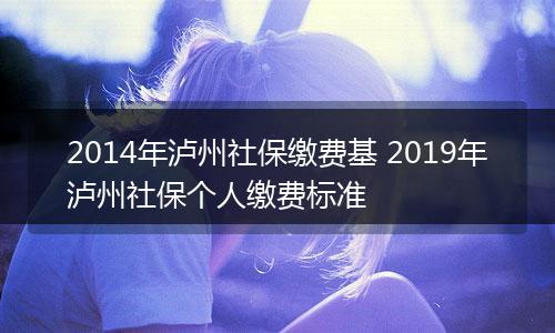 2014年泸州社保缴费基 2019年泸州社保个人缴费标准