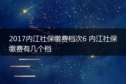 2017内江社保缴费档次6 内江社保缴费有几个档