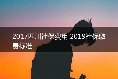 2017四川社保费用 2019社保缴费标准