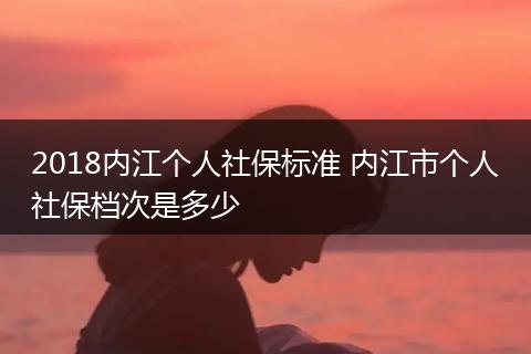 2018内江个人社保标准 内江市个人社保档次是多少