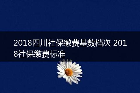 2018四川社保缴费基数档次 2018社保缴费标准