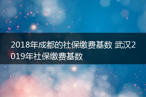 2018年成都的社保缴费基数 武汉2019年社保缴费基数