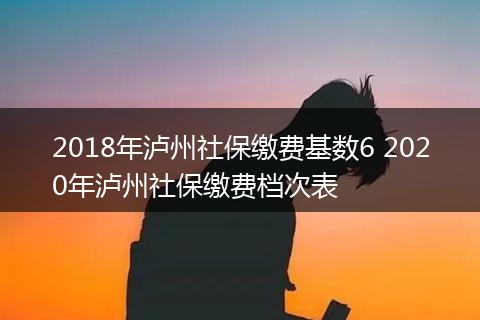 2018年泸州社保缴费基数6 2020年泸州社保缴费档次表