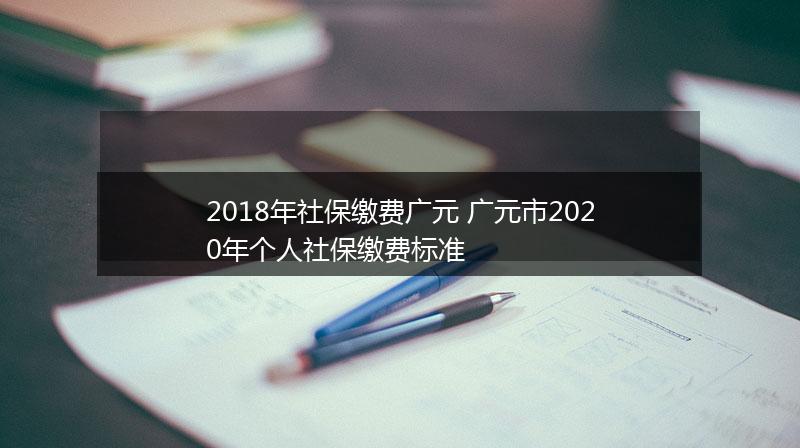 2018年社保缴费广元 广元市2020年个人社保缴费标准
