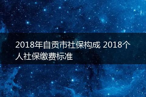 2018年自贡市社保构成 2018个人社保缴费标准