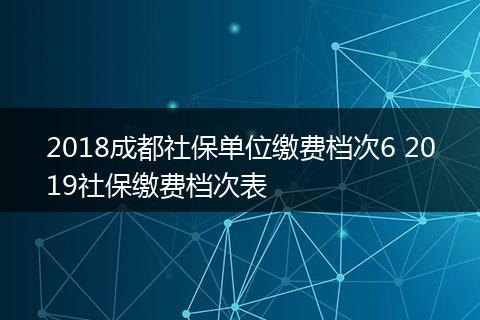 2018成都社保单位缴费档次6 2019社保缴费档次表