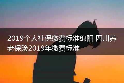 2019个人社保缴费标准绵阳 四川养老保险2019年缴费标准