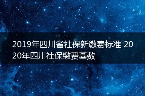 2019年四川省社保新缴费标准 2020年四川社保缴费基数