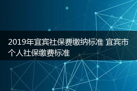 2019年宜宾社保费缴纳标准 宜宾市个人社保缴费标准