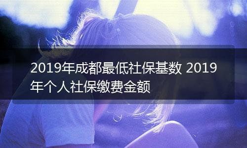 2019年成都最低社保基数 2019年个人社保缴费金额