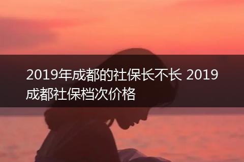2019年成都的社保长不长 2019成都社保档次价格