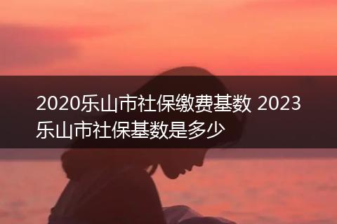 2020乐山市社保缴费基数 2023乐山市社保基数是多少