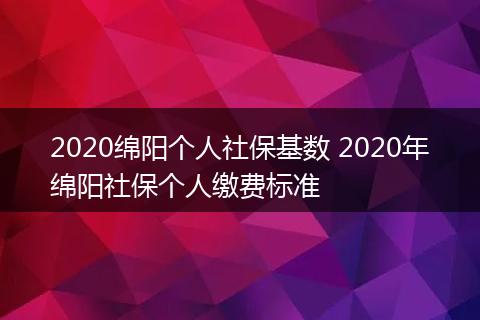 2020绵阳个人社保基数 2020年绵阳社保个人缴费标准