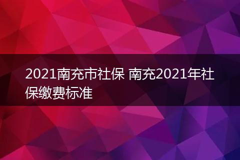 2021南充市社保 南充2021年社保缴费标准