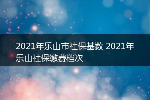 2021年乐山市社保基数 2021年乐山社保缴费档次
