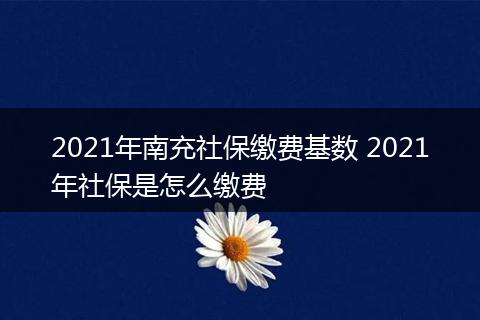 2021年南充社保缴费基数 2021年社保是怎么缴费