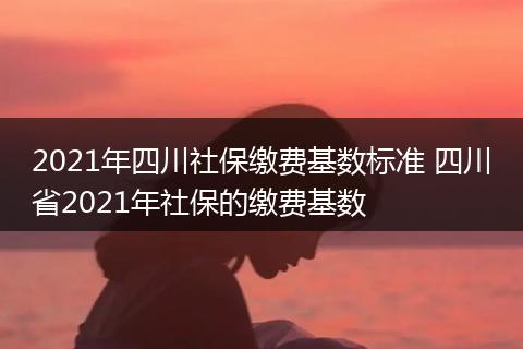 2021年四川社保缴费基数标准 四川省2021年社保的缴费基数
