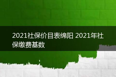 2021社保价目表绵阳 2021年社保缴费基数