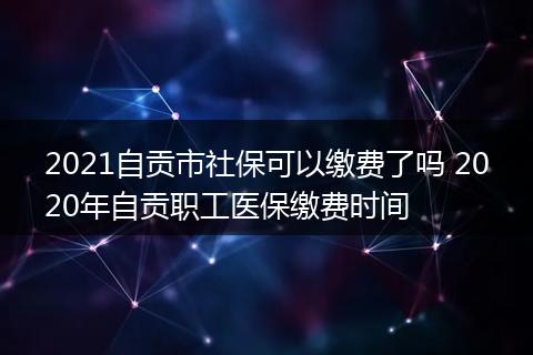 2021自贡市社保可以缴费了吗 2020年自贡职工医保缴费时间