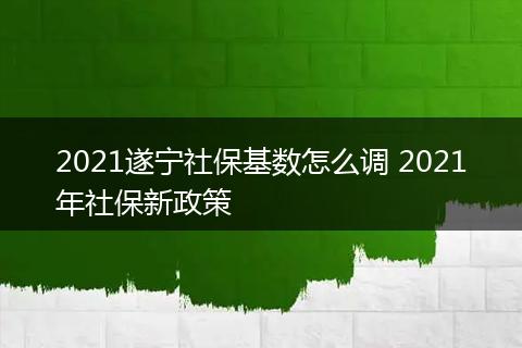 2021遂宁社保基数怎么调 2021年社保新政策