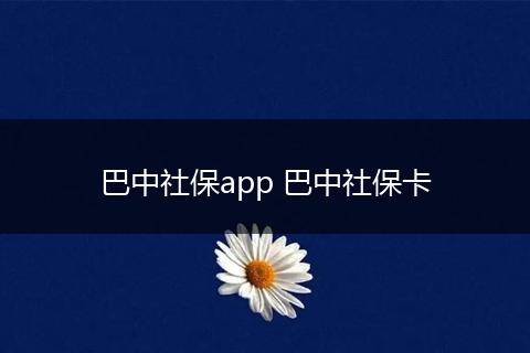 巴中社保app 巴中社保卡