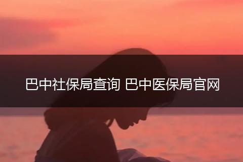 巴中社保局查询 巴中医保局官网