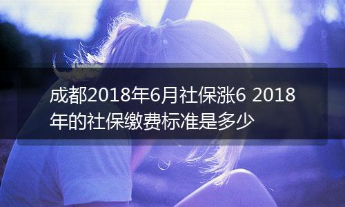 成都2018年6月社保涨6 2018年的社保缴费标准是多少