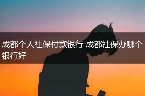 成都个人社保付款银行 成都社保办哪个银行好